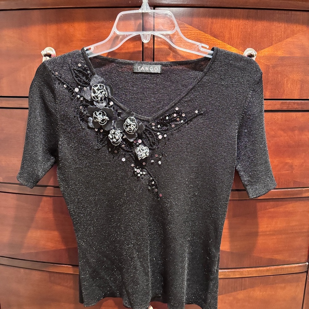 Sango Black Embellished Blouse